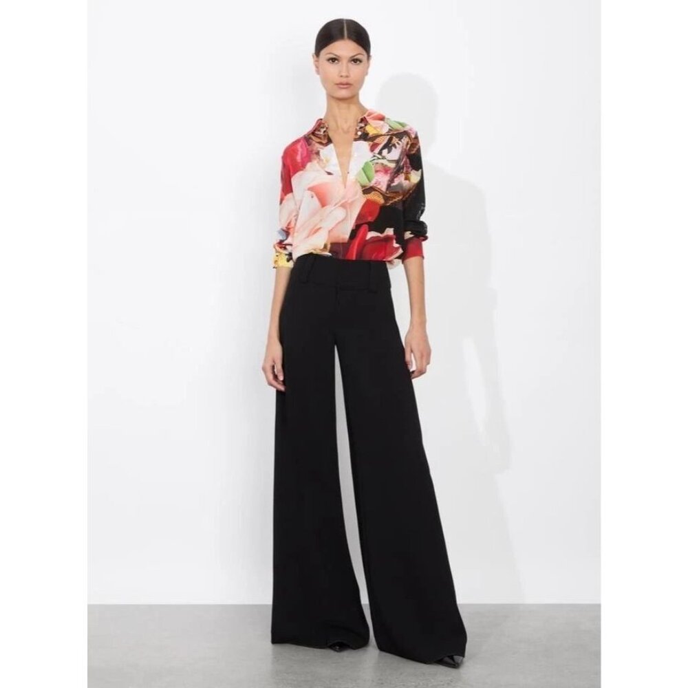 Alice + Olivia x Kelly Dabbah Willa Silk Thrive Blouse XL NWT $395 - Picture 2 of 10